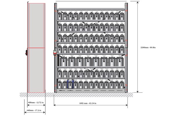 Alphamix 160 Upper Unit 4x1L Shelf