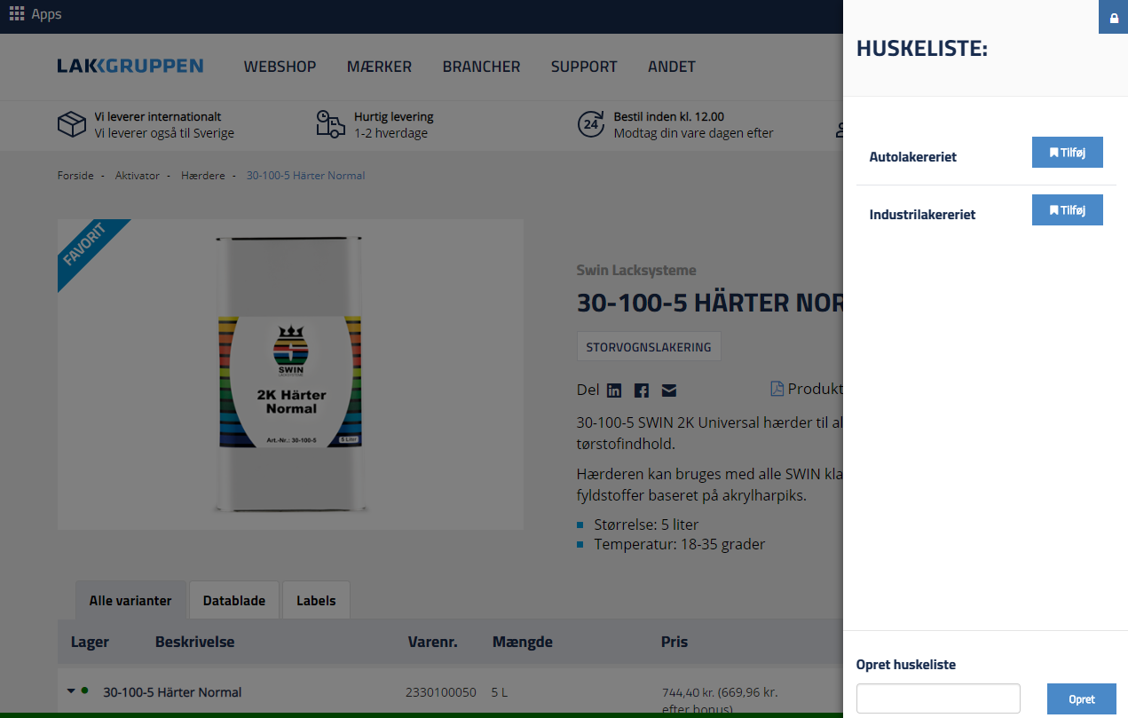 favoritliste lakgruppen