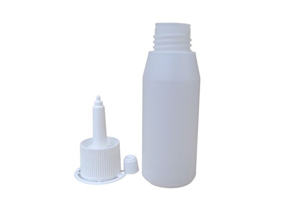 Plastflaske 50 ml hvid HDPE