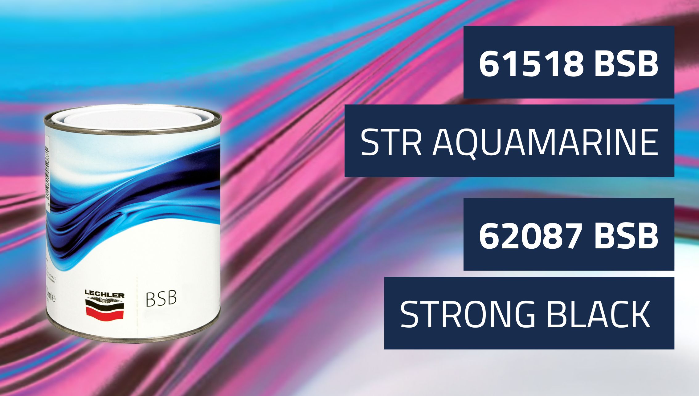 Lechler 61518 BSB STR AQUAMARINE og 62087 BSB STRONG BLACK