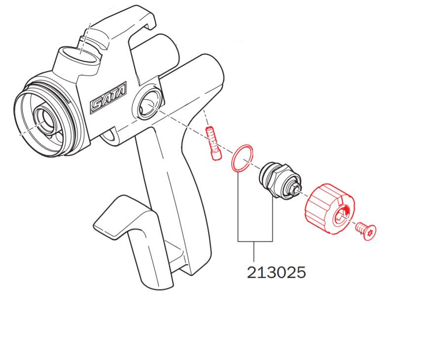 Spindle Cpl Rund/Flad Spray Control 213025